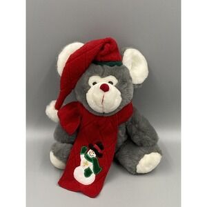 TB TRADING CO. Christmas Mouse Plush 11” Stuffed Animal W/ Hat Scarf